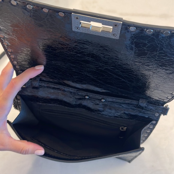 Black studded bow purse - Picture 5 of 5